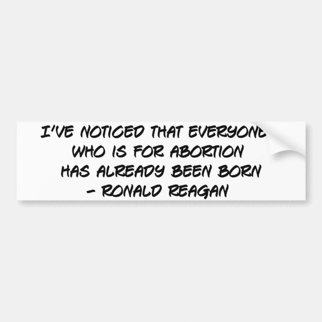 Abortion Bumper Sticker (Front)