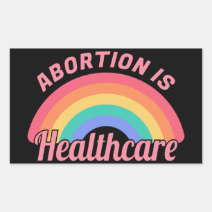 Abortion Is Healthcare II Rectangular Sticker