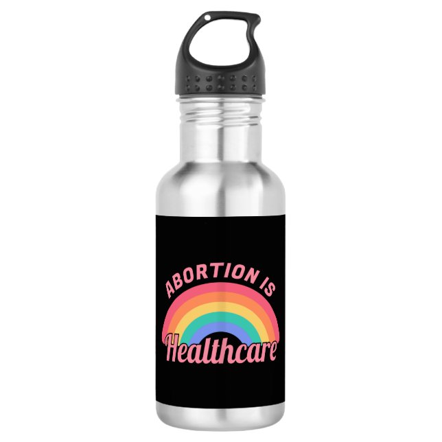 Abortion Is Healthcare II Stainless Steel Water Bottle (Front)