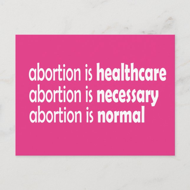 abortion is postcard (Front)