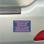 Abortion Restriction Fact Pro-choice Car Magnet at Zazzle