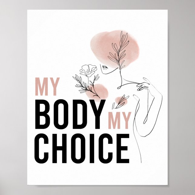 Abortion Rights, Pro Choice, My Body My Choice Poster (Front)