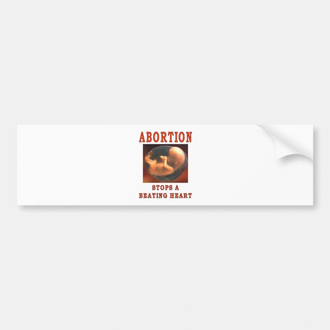 ABORTION STOPS. BUMPER STICKER (Front)