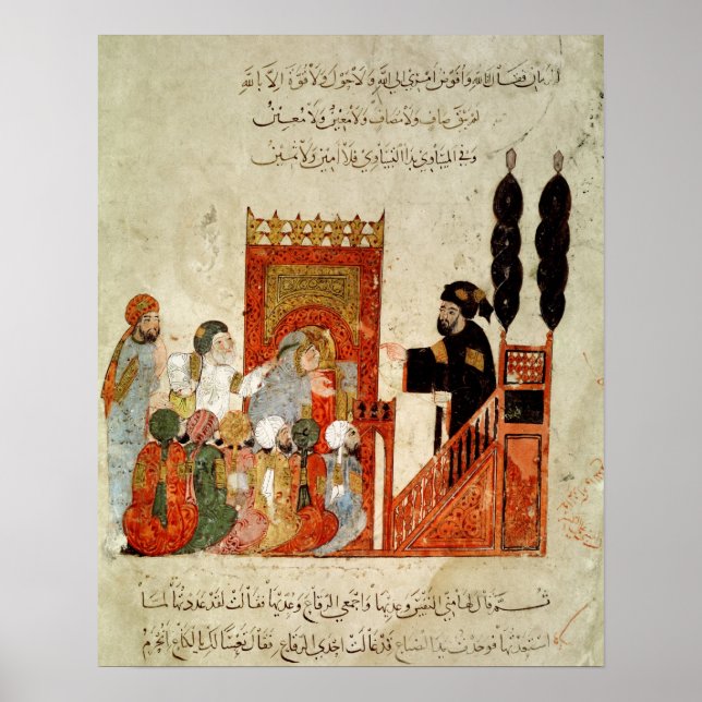 Abou Zayd preaching in the Mosque Poster (Front)