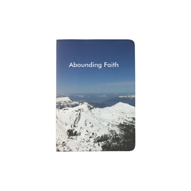 Abounding Faith Passport Holder Mountains (Front)