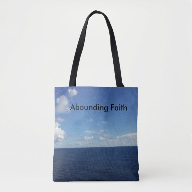 Abounding Faith Tote Bag - Ocean (Front)