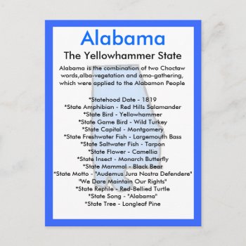 About Alabama Postcard by archemedes at Zazzle