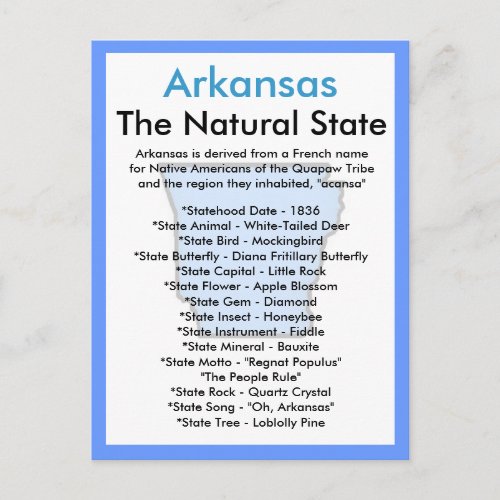 About Arkansas Postcard