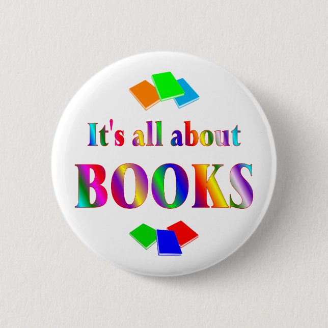 About Books Pinback Button (Front)