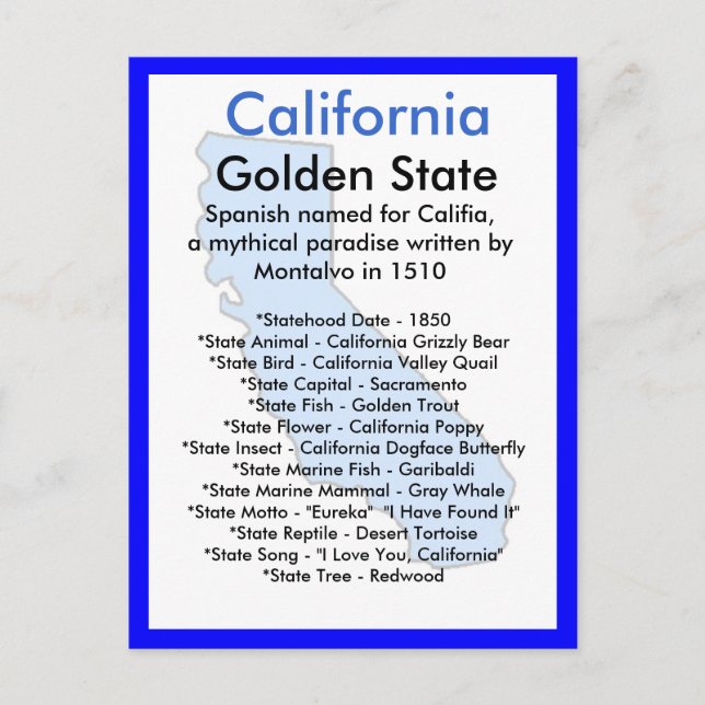 About California Postcard (Front)