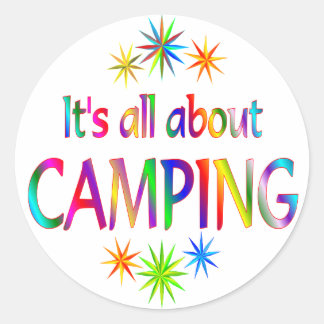 About Camping Classic Round Sticker