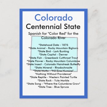 About Colorado Postcard by archemedes at Zazzle