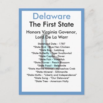 About Delaware Postcard by archemedes at Zazzle