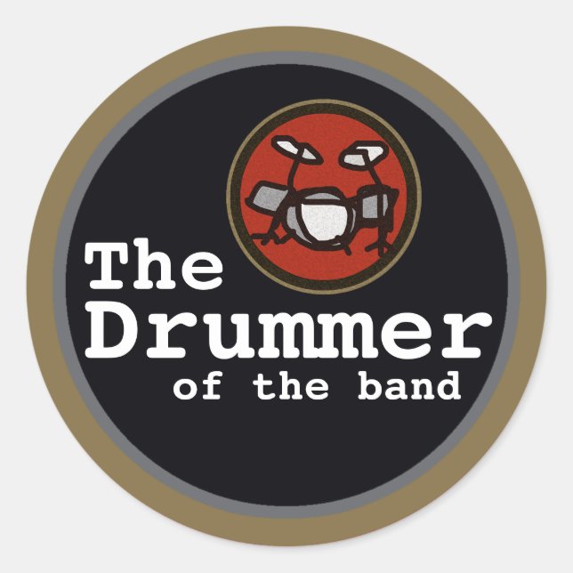 about Drums Classic Round Sticker (Front)