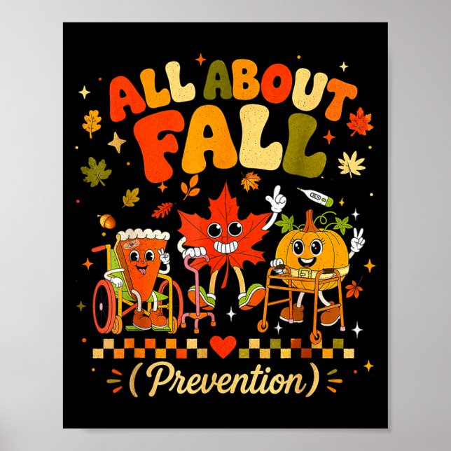 About fall prevention fall physical therapy pt ot poster (Front)