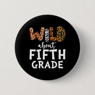 About Fifth Grade Teacher Students Back To School  Button