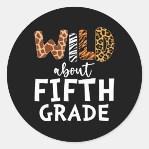 About Fifth Grade Teacher Students Back To School  Classic Round Sticker