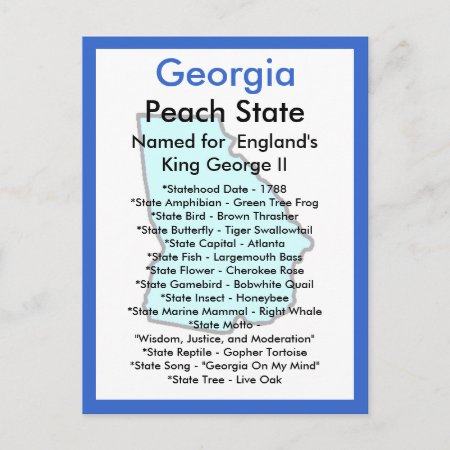 About Georgia Postcard