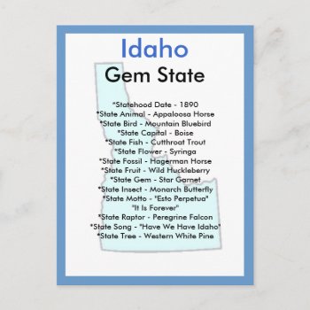 About Idaho Postcard by archemedes at Zazzle