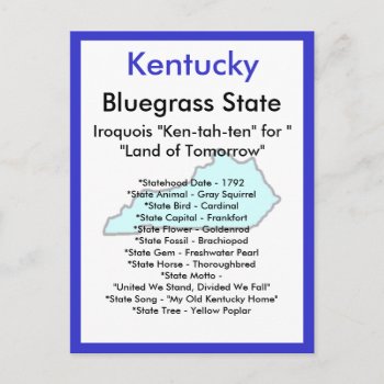 About Kentucky Postcard by archemedes at Zazzle