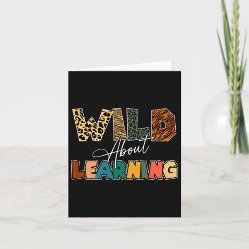 About Learning Leopard Teacher Back To School Teac Card