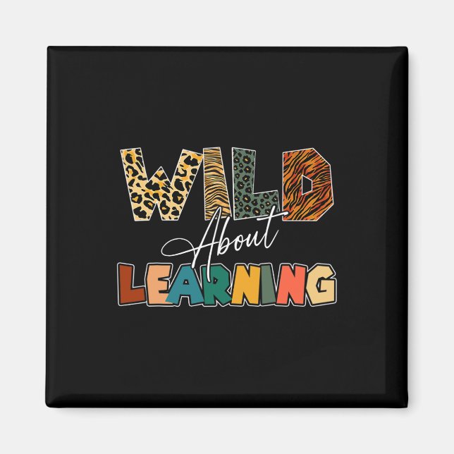 About Learning Leopard Teacher Back To School Teac Magnet (Front)