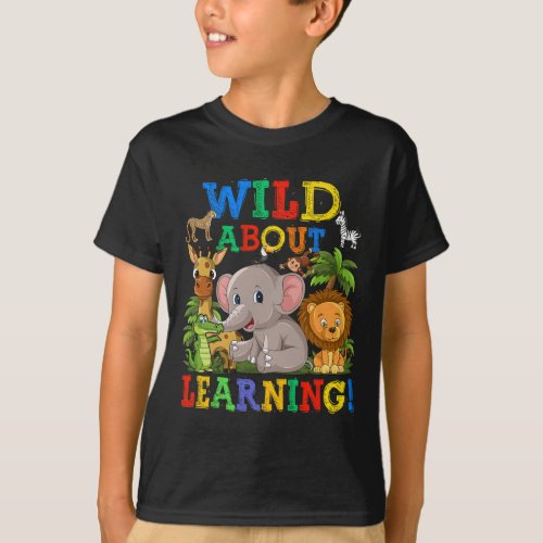 About Learning Safari Animals Jungle Back To Schoo T_Shirt