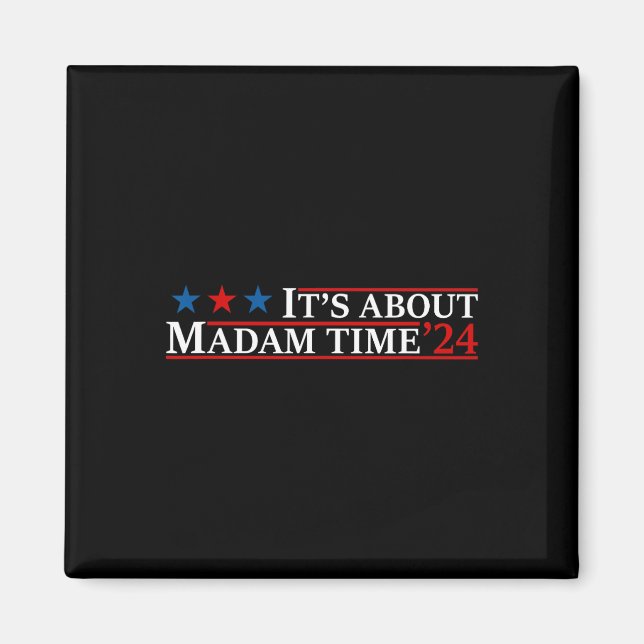 About Madam Time Harris 2024 Kamala Childless Cat  Magnet (Front)