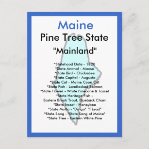 About Maine Postcard
