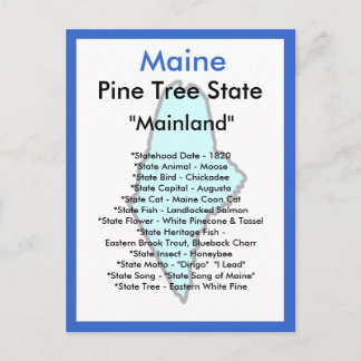 About Maine Postcard
