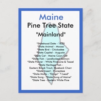 About Maine Postcard by archemedes at Zazzle