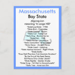 About Massachusetts Postcard at Zazzle