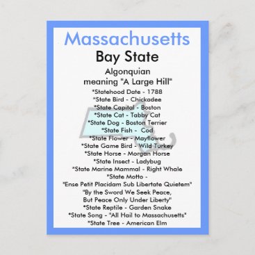 About Massachusetts Postcard