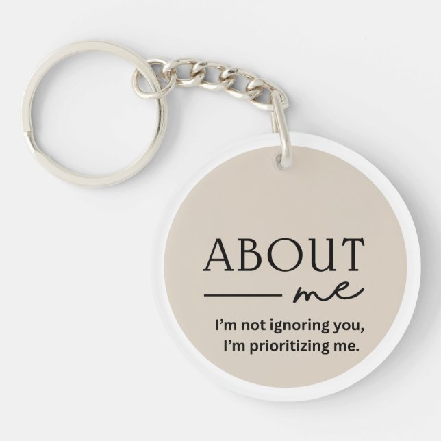 About me  keychain (Front)