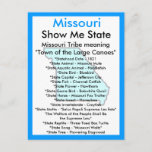 About Missouri Postcard at Zazzle