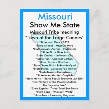 About Missouri Postcard by archemedes at Zazzle