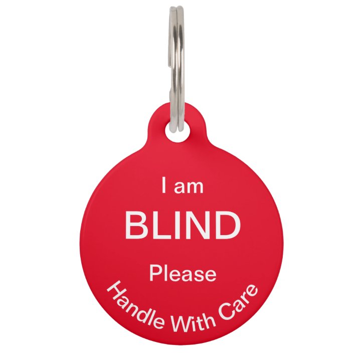 About My Dog Blind Deaf Alert Cat Dog Pet Id Tag Zazzle Com