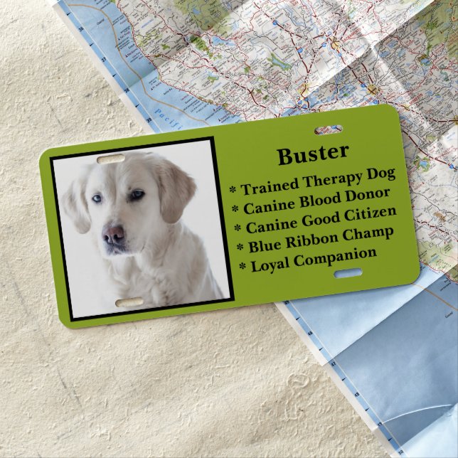 [About My Dog] Dog Brag License Plate (In Situ)