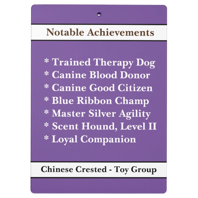 [About My Dog] Show Trials Dog Brag Clipboard (Back)
