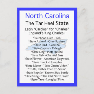 About North Carolina Postcard