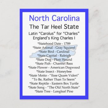 About North Carolina Postcard by archemedes at Zazzle