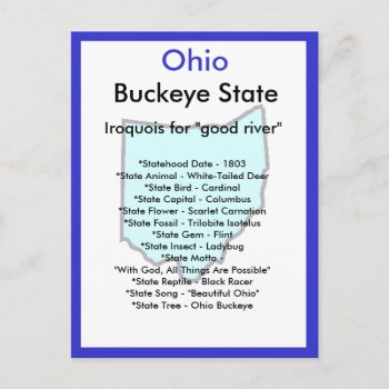 About Ohio Postcard by archemedes at Zazzle