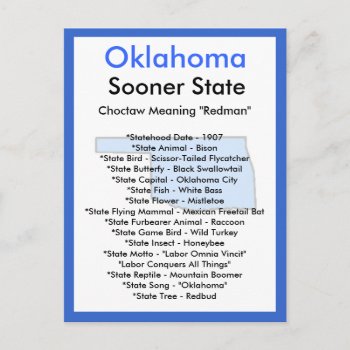 About Oklahoma Postcard by archemedes at Zazzle