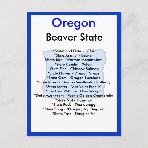 About Oregon Postcard