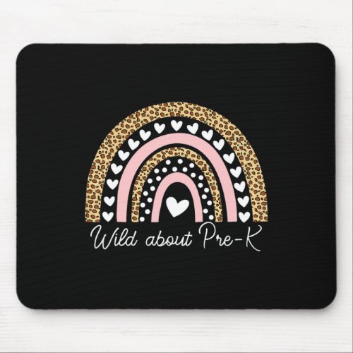 About Pre_k Leopard Rainbow Teacher Back To School Mouse Pad