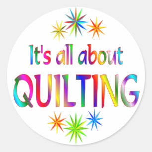 About Quilting Classic Round Sticker
