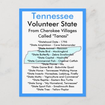 About Tennessee Postcard by archemedes at Zazzle