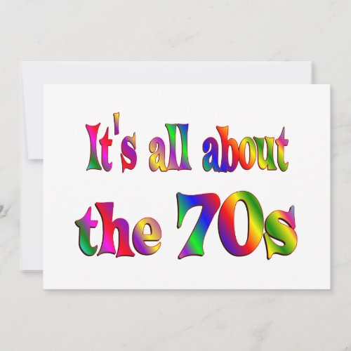 About the 70s personalized announcement