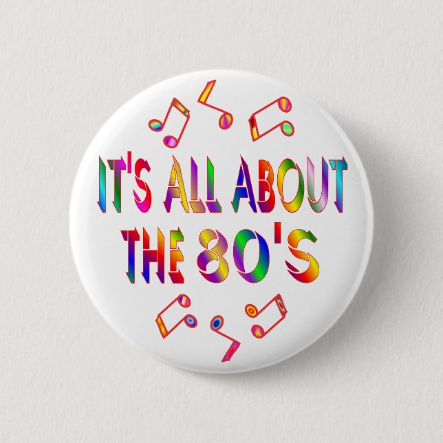 About the 80s pinback button (Front)