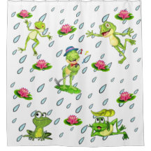 About to go Frog Shower Curtain